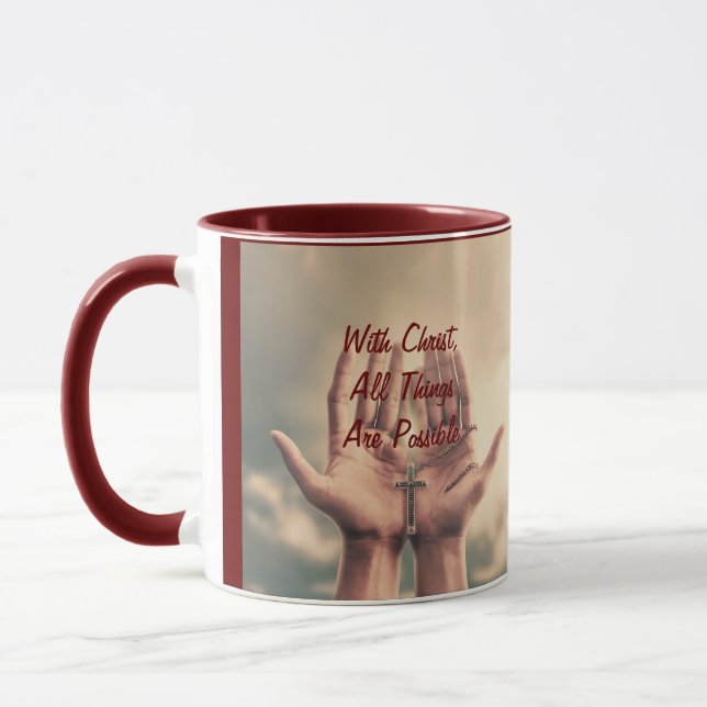 Avec Christ, Mug de café (Gauche)