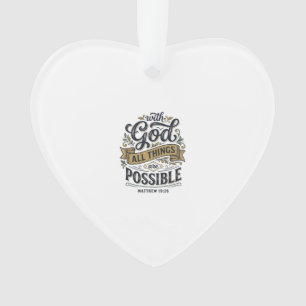 Avec Dieu Toutes Choses Sont Possibles Vintage Chr