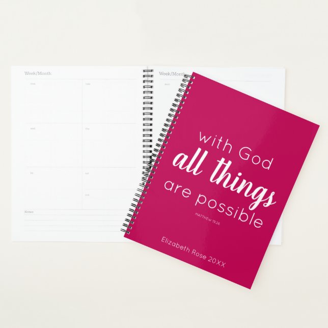 Avec Dieu toutes les choses sont possibles Bible V (Devant avec enveloppe)