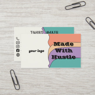Avec Hustle T-Shirt Maker Carte de visite