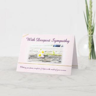 Avec la carte de sympathie la plus profonde