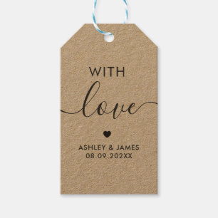 Avec les étiquettes d'amour, étiquette cadeau Mari