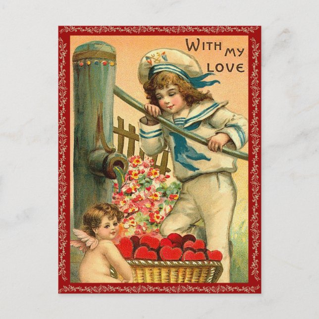 Avec ma carte postale Love Valentine (Devant)