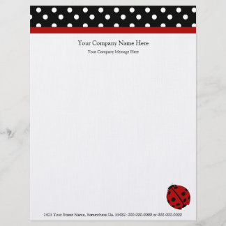 Avec Motif En-tête de lettre de Ladybug Company