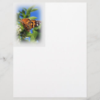 Avec Motif En-tête de lettre de papillon