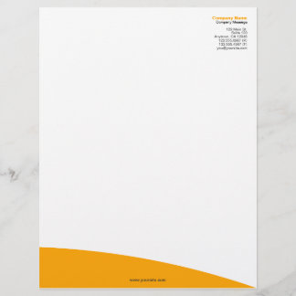 Avec Motif En-tête de lettre orange de colline de roulement