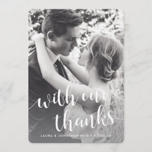 Avec nos remerciements Merci photo avec message