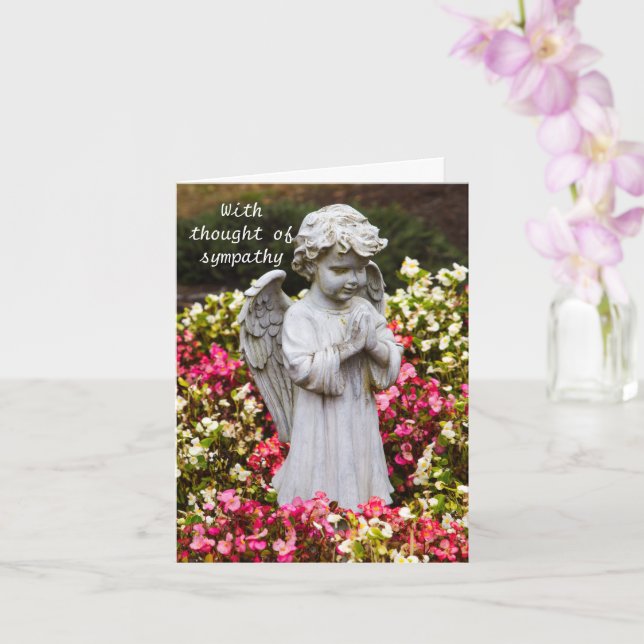 Avec Pensée de Sympathie Carte de voeux pliée (Orchidée)