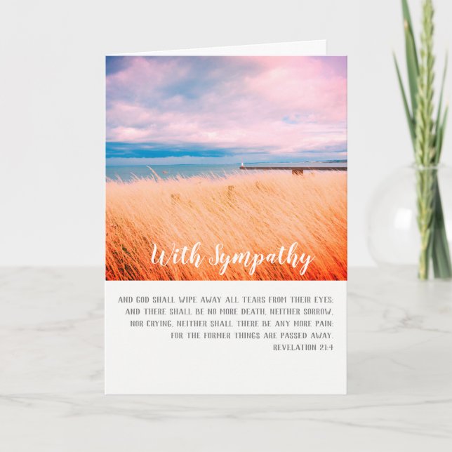 Avec sympathie, carte chrétienne avec des écriture (Devant)