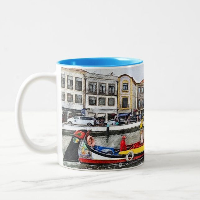 Aveiro - Das wahre Portugal Zweifarbige Tasse (Links)