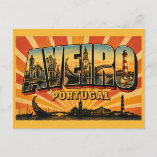 Aveiro Portugal Moliceiro Boote Postkarte