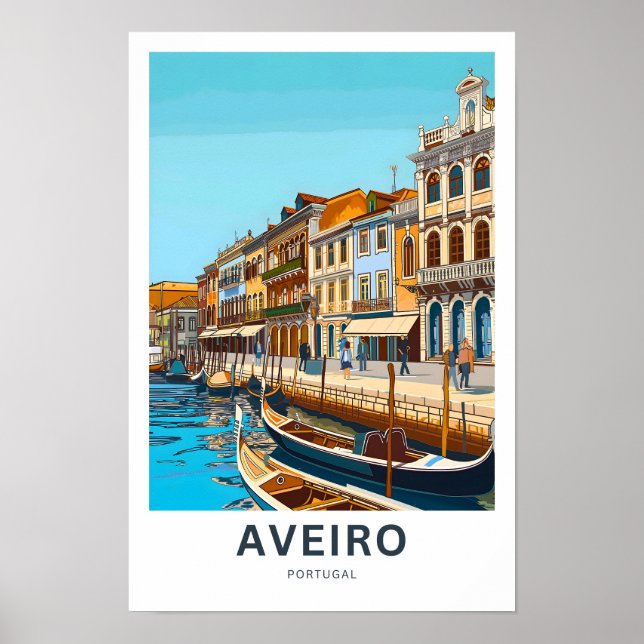 Aveiro Portugal Travel Print Poster (Vorne)