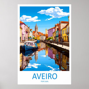 Aveiro Vintage-Reiseposter Skigebiet Nationalpark Poster