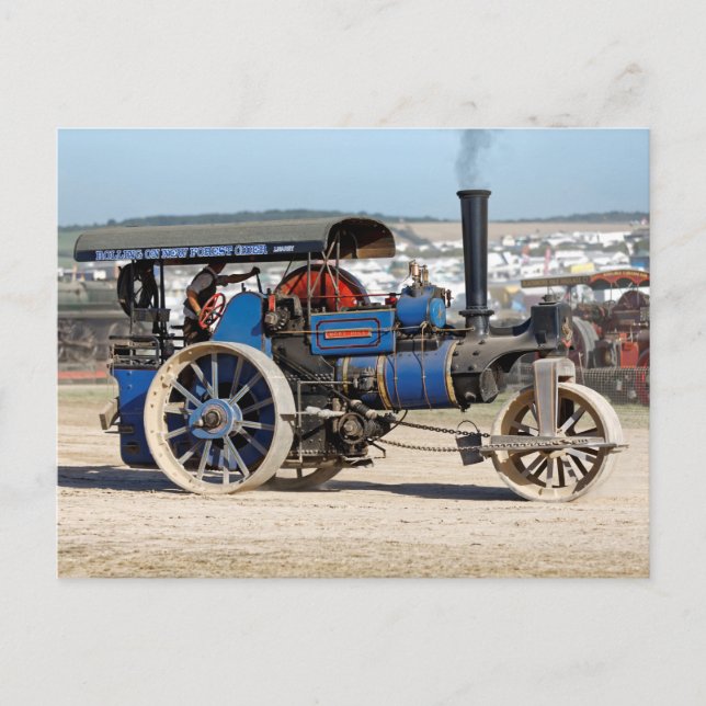 Aveling & Porter 10-Tonnen-Roller "Moby Dick" Postkarte (Vorderseite)