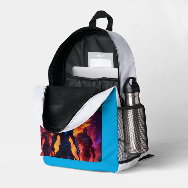 "Avengers Superhero School Bag - Entfesseln Sie de Bedruckter Rucksack (Rückseitige Ecke links (Offen) )