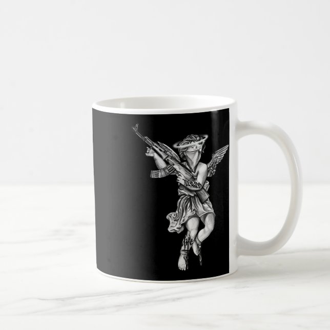 Avening Angel Sinner Chicano Tattoo Kaffeetasse (Rechts)