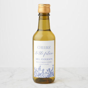 Avenir bleu Mme Fête des mariées Mini Étiquette de