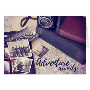 Aventure Attend   Carte de voeux de photos de voya