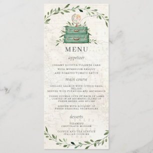 Aventure Commence Bagages Vert Carte Douche Menu