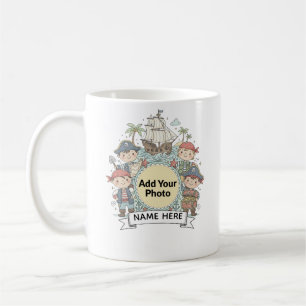 Aventure de pirate mignonne Mug Photo personnalisé