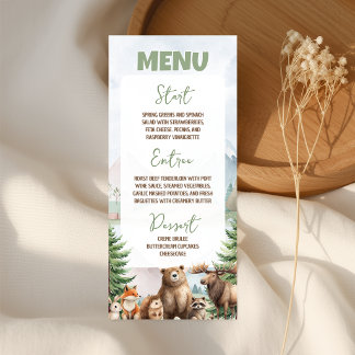 Aventure en forêt et bois vous attend Menu 4x9