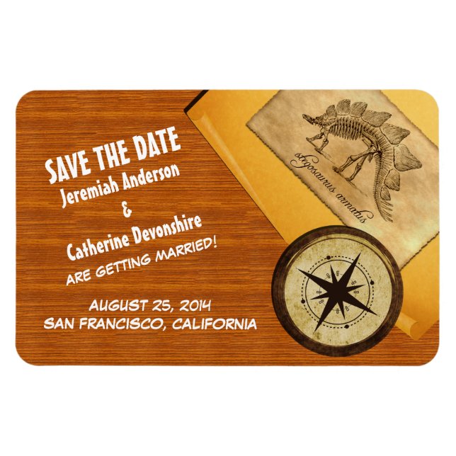 Aventure Mariage Enregistrer la date Magnet (Horizontal)