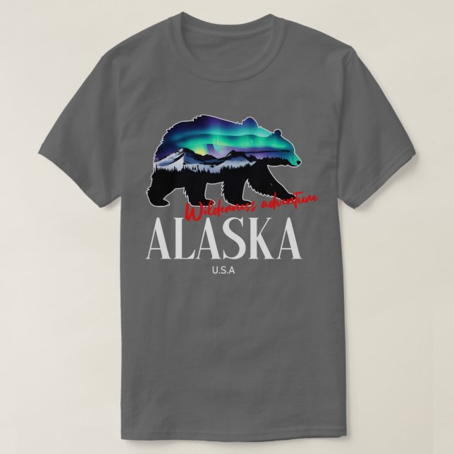 Aventure sauvage Alaska USA TShirt (Design devant)