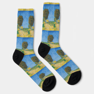 Avenue at Arles with Houses by Vincent van Gogh Socken