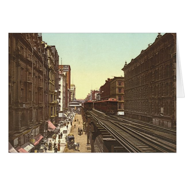 Avenue Chicago 1900 de Wabash (Devant horizontal)