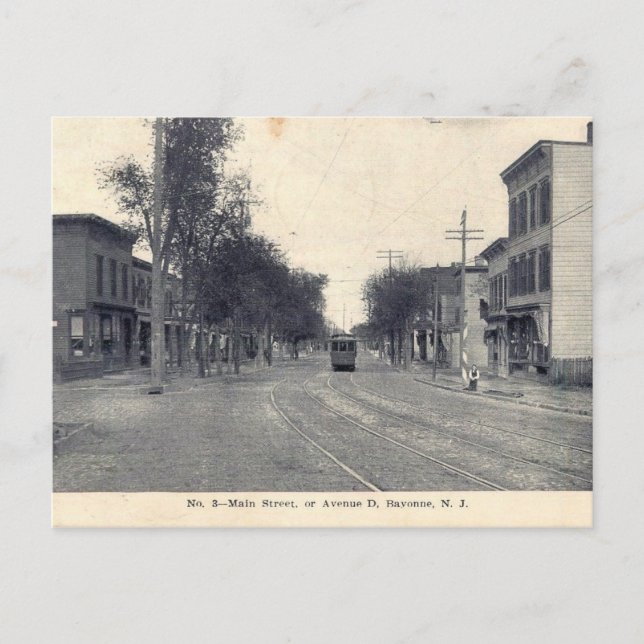 Avenue D, Bayonne, NJ 1911 Vintag Postkarte (Vorderseite)
