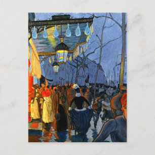 Avenue de Clichy, Abend, Fünf Uhr Postkarte