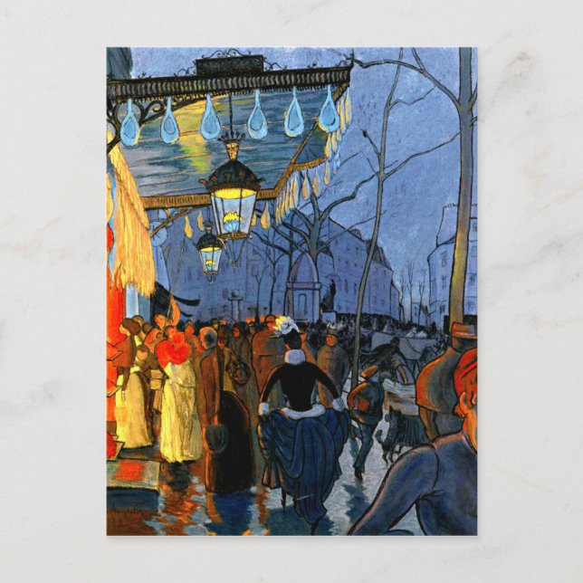 Avenue de Clichy, le Soir, Cinq Heures Postkarte (Vorderseite)