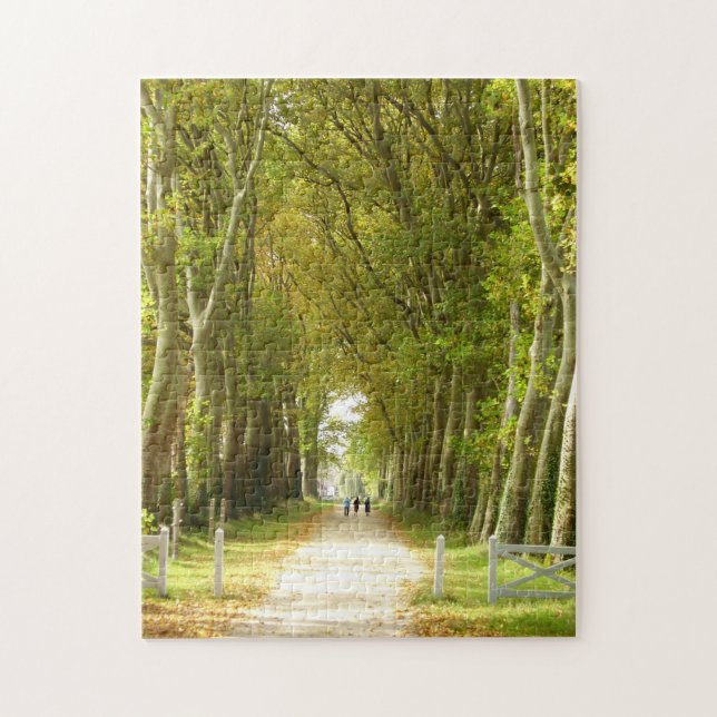 Avenue des arbres Photo Puzzle avec boîte cadeau (Vertical)