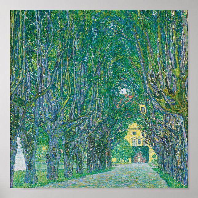Avenue im Salzkammergut durch Klimt Poster (Vorne)