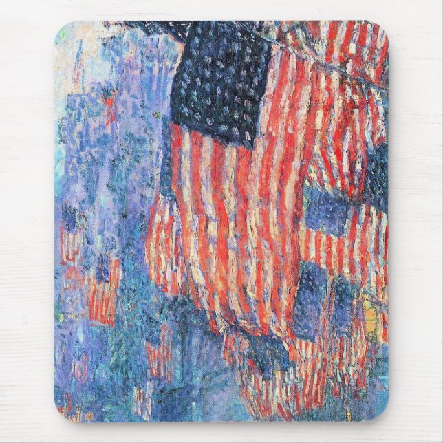 Avenue in Rain von Frederick Childe Hassam Mousepad (Vorne)