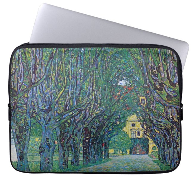 Avenue in Schloss Kammer Park bei Gustav Klimt Laptopschutzhülle (Vorderseite)