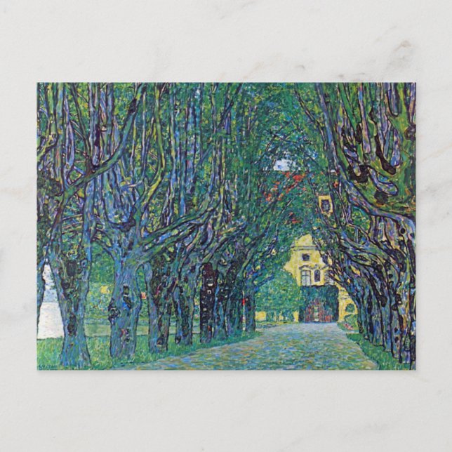Avenue In Schloss Kammer Park by Gustav Klimt Postkarte (Vorderseite)