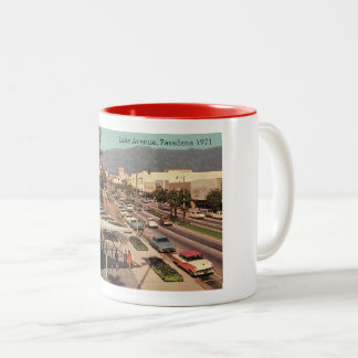 Avenue Lake, Pasadena, Kalifornien 1971 Zweifarbige Tasse