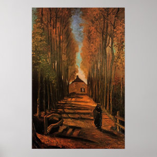 Avenue of Poplars im Herbst, Vincent van Gogh. Im Poster