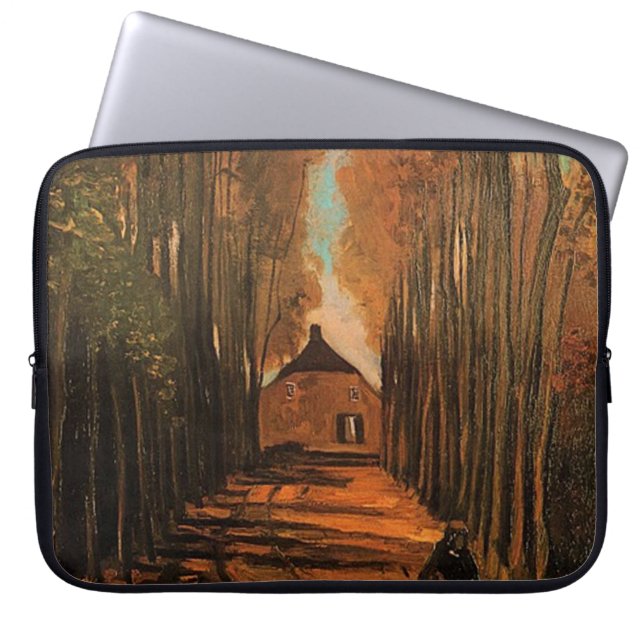 Avenue of Poplars im Herbst, Vincent van Gogh. Laptopschutzhülle (Vorderseite)