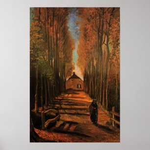 Avenue of Poplars im Herbst von Vincent van Gogh Poster
