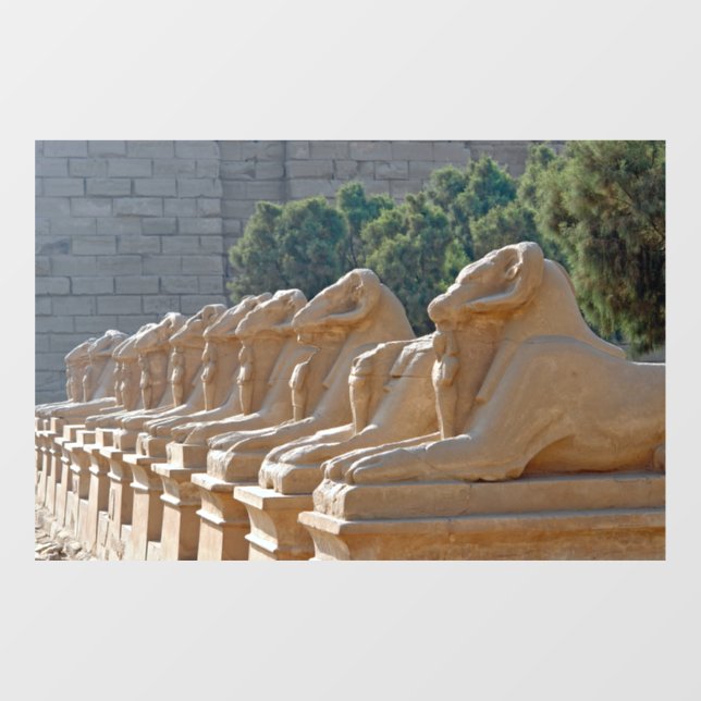 Avenue of Sphinxes in Karnak Temple - Ägypten Fensteraufkleber (Blatt)