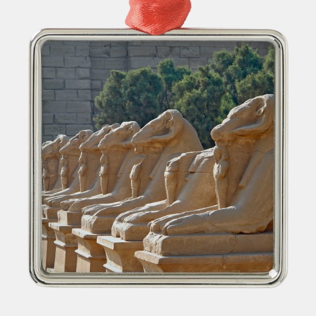 Avenue of Sphinxes in Karnak Temple - Ägypten Ornament Aus Metall (Vorne)