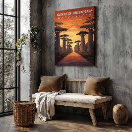 Avenue of the Baobabs Madagascar Canvas Wall Art Leinwanddruck