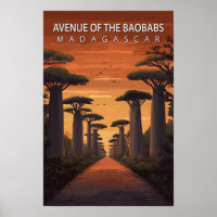 Avenue of the Baobabs Madagaskar Art Travel