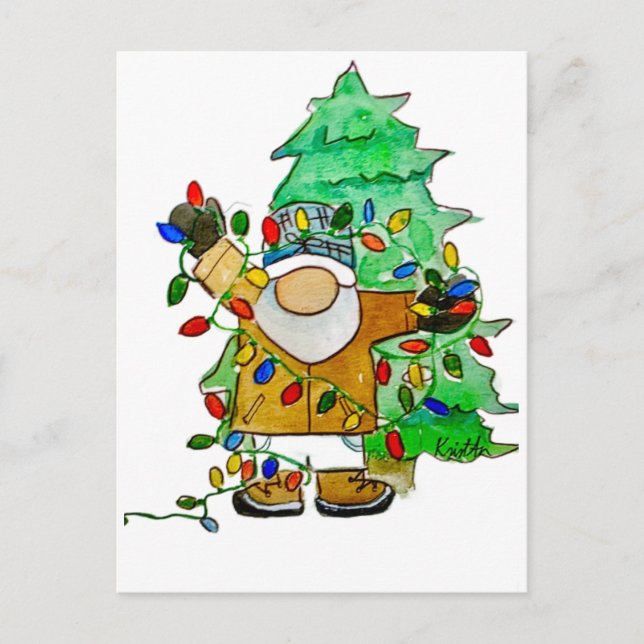 Average Tangled Gnome Postkarte (Vorderseite)