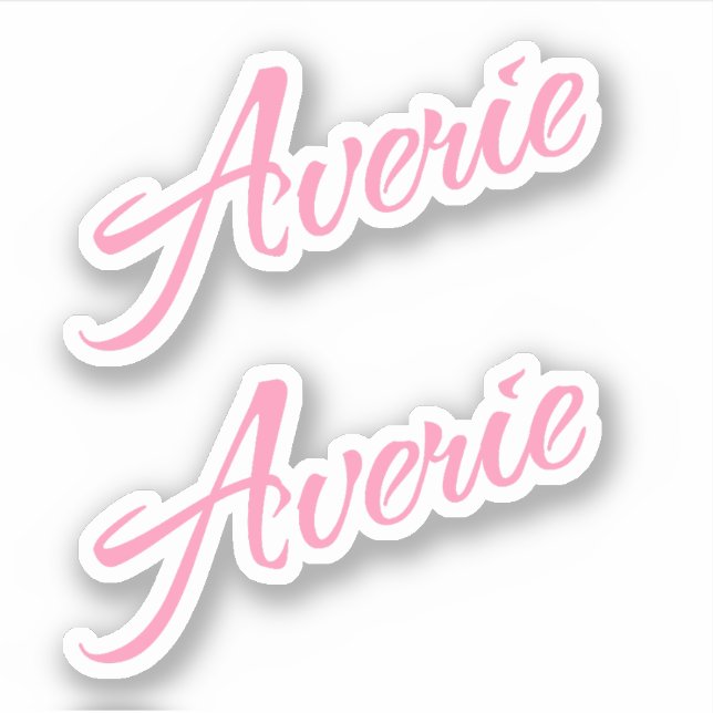 Averie Name x2 Aufkleber (Vorderseite)