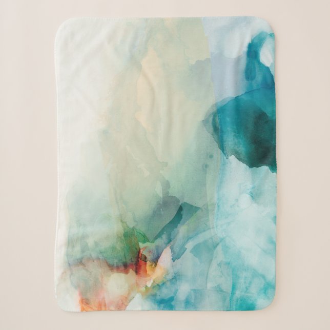 Aversion - Blue Watercolor Sherpadecke (Vorderseite)