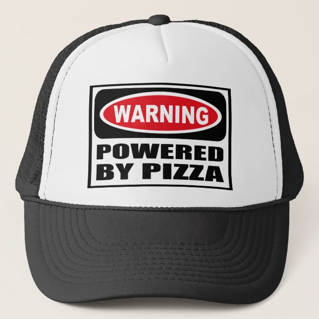 Avertissement ACTIONNÉ PAR le casquette de PIZZA (Devant)