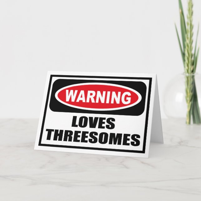 Avertissement ADORE TROIS ESOMES Carte de voeux (Devant)
